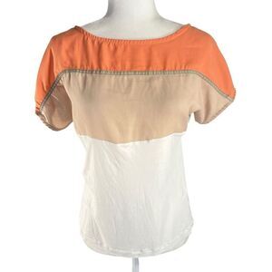 Massimo Dutti Color Block Soft Knit Top Size Medium